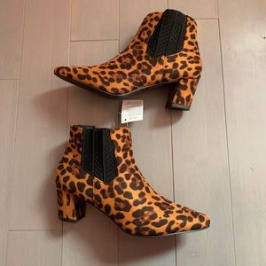 Leopard Print Booties NWT